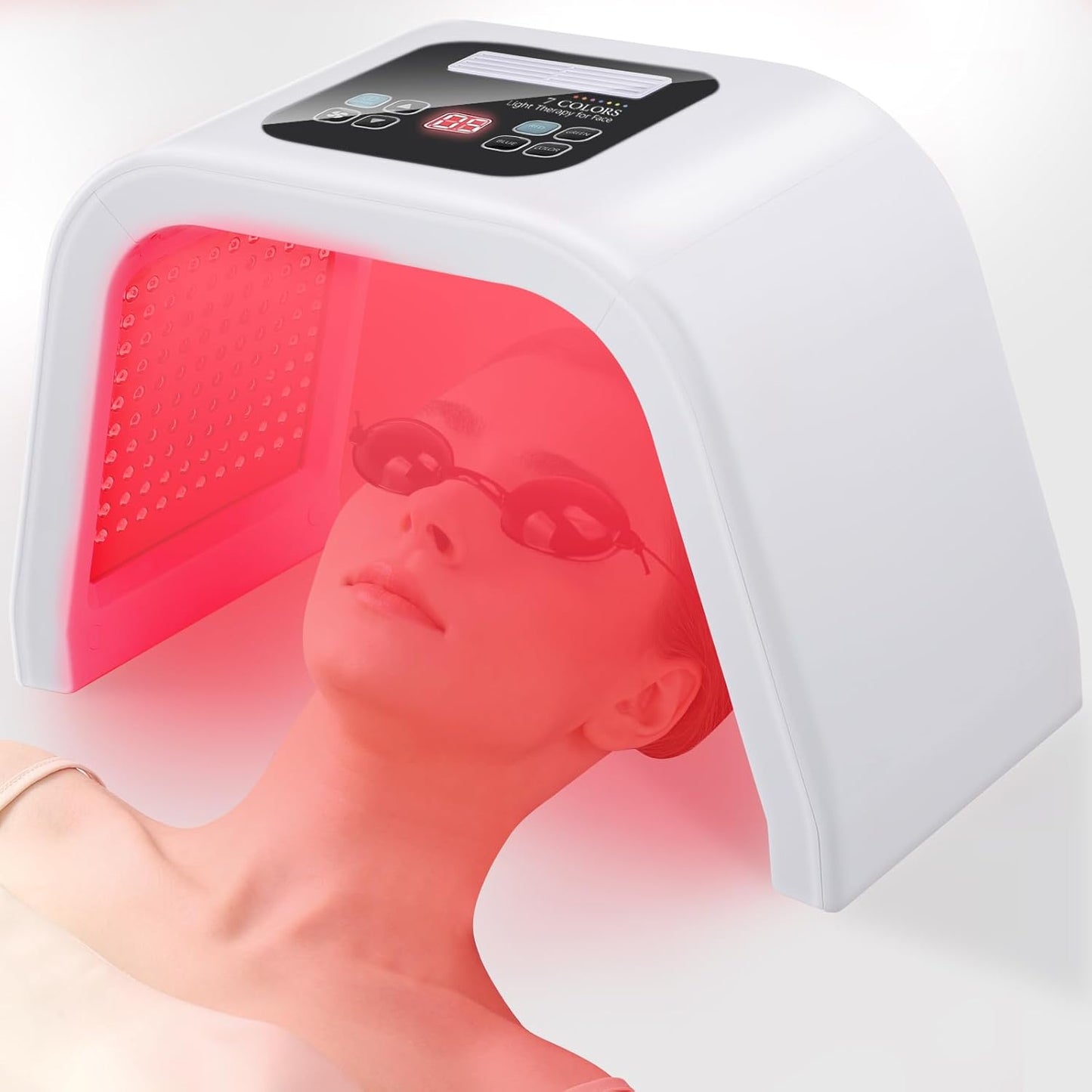 Revolutionary 7-Color Red Light Therapy Machine for Radiant Skin - LED Facial Beauty Tool for Home Use
